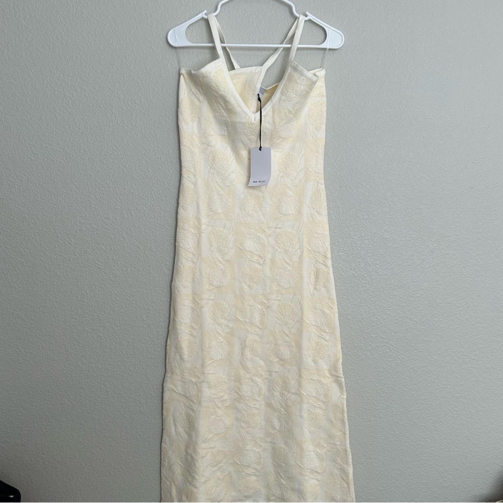 NWT RUE STIIC Cicely Maxi Dress Sea Shell Print Cream Womens Size SMALL